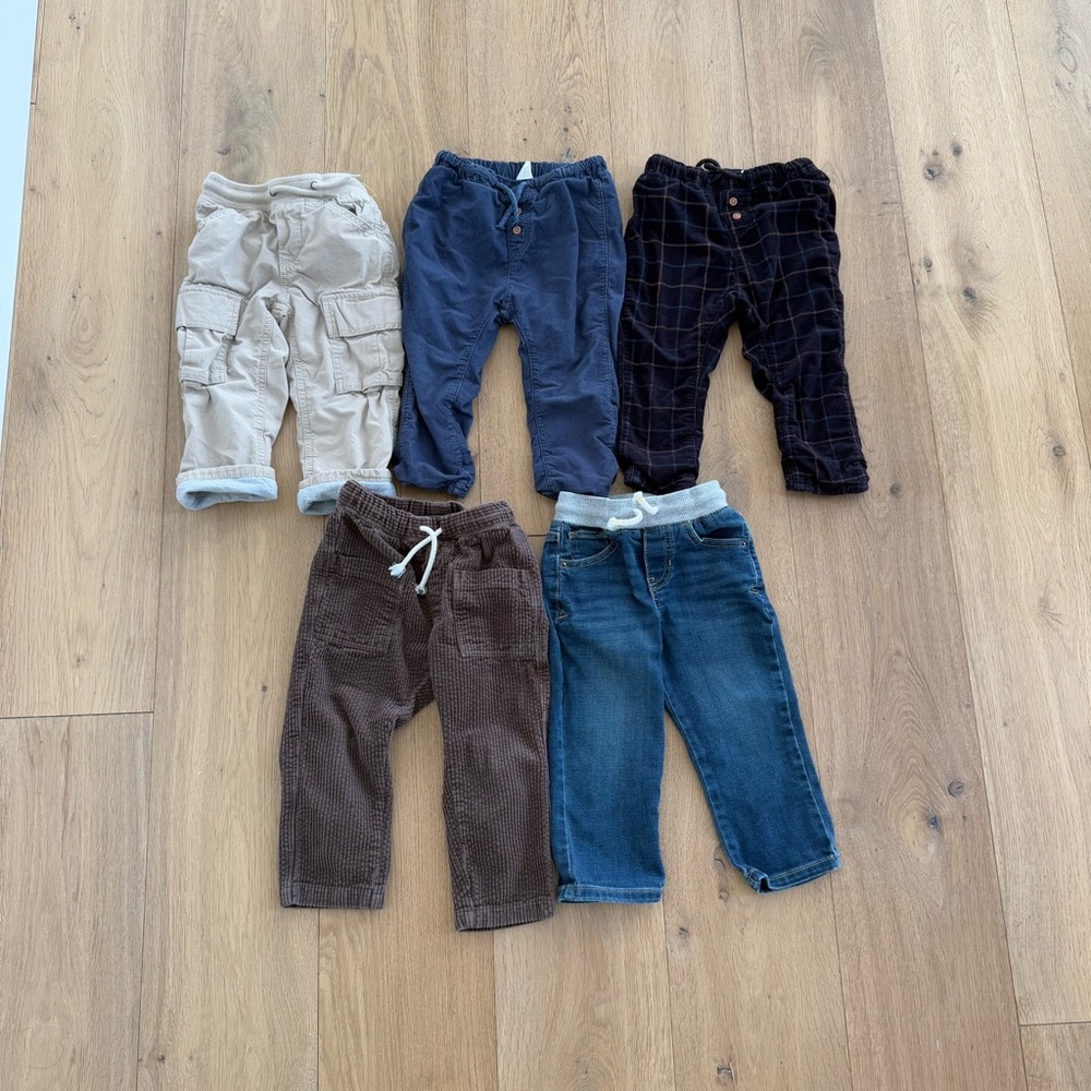 Set of 5 Kids Assorted Color Bottoms Set 2T